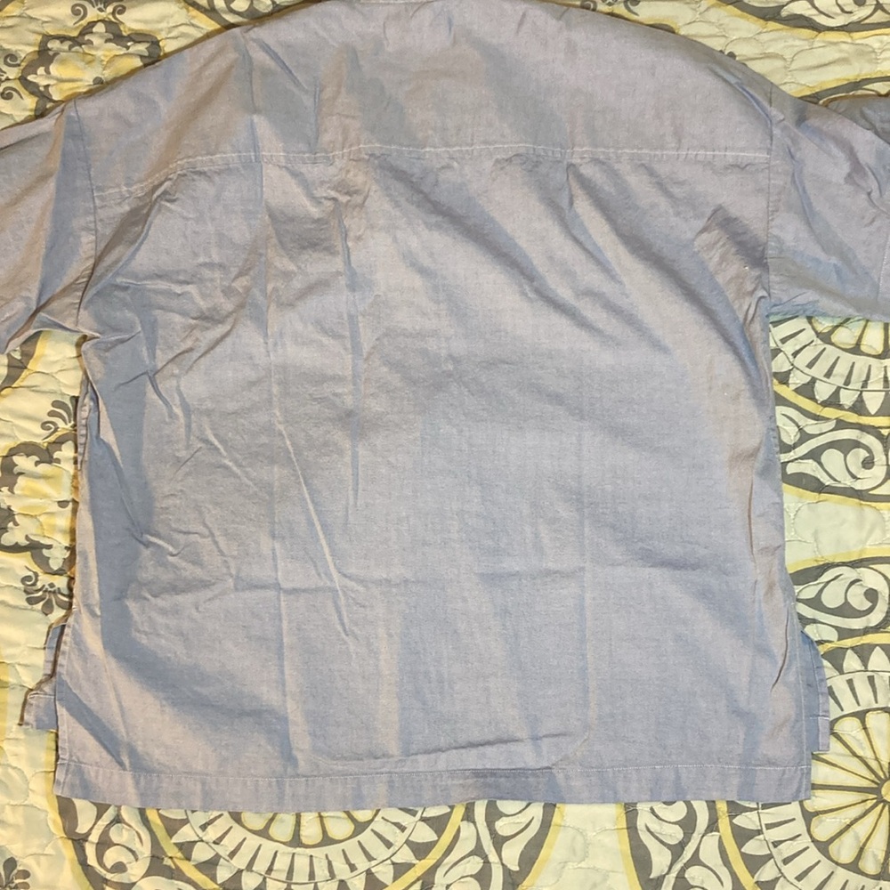 Everlane Womens Short Sleeve Soft Blue Kaftan Popover Blouse Size 8 - Picture 10 of 11